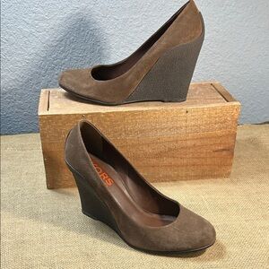 Michael Kors Brown Suede Wedges